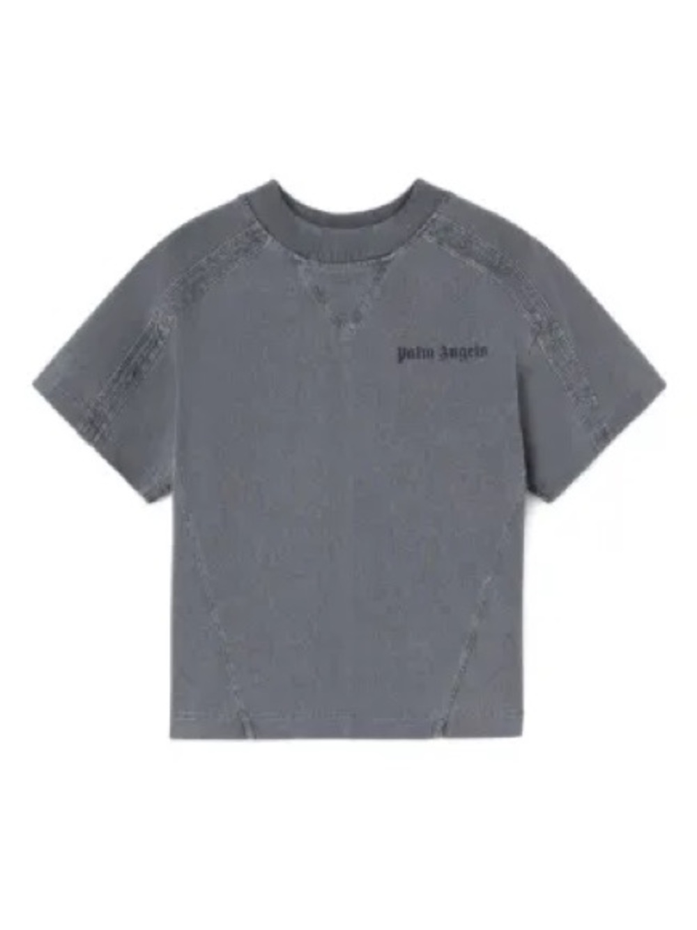 Palm Angels Kids Short Sleeve Tee in Charcoal Gray